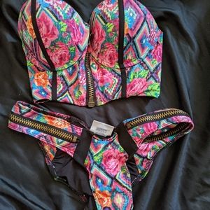 Brand New Beach Bunny Strawberry Fields Small Biki